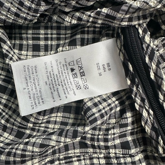 Ganni Rucked Check Plaid Top Blouse - Picture 14 of 16